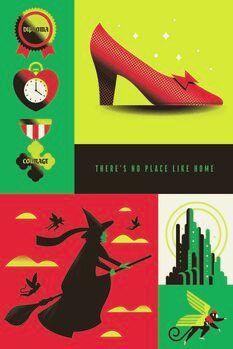 Umjetnički plakat The Wizard of Oz - There's no place like home