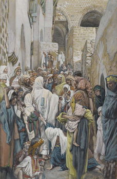 Reproducción de arte The Woman with an Issue of Blood, illustration from 'The Life of Our Lord Jesus Christ'