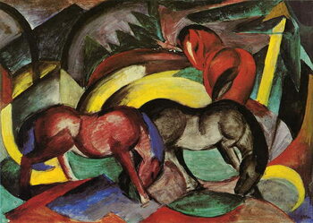 Konsttryck Three Horses, 1912