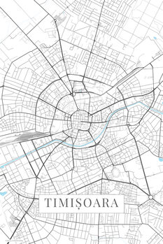 Mapa Timisoara white