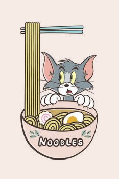 Konsttryck Tom and Jerry - Noodles