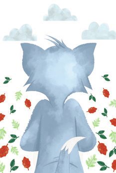 Művészi plakát Tom és Jerry - Autumn leaves