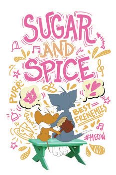 Druk artystyczny Tom i Jerry - Sugar and Spice
