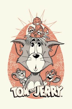 Konsttryck Tom och Jerry - 80s
