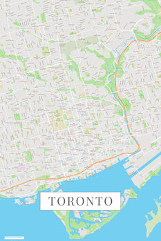 Mapa Toronto color