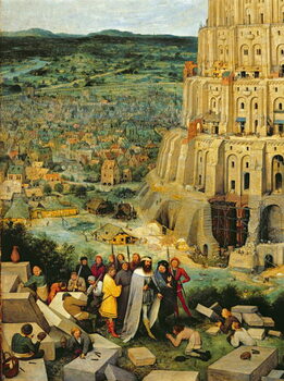 Reprodukcija umjetnosti Tower of Babel, 1563 (oil on panel)