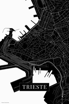 Mapa Trieste black