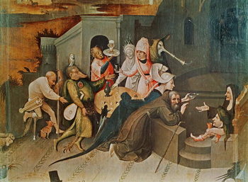Εκτύπωση έργου τέχνης Triptych of the Temptation of St. Anthony, detail of the central panel
