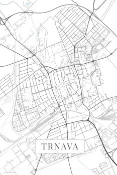 Mapa Trnava white
