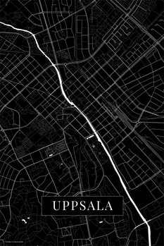 Mapa Uppsala black