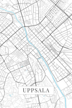 Mapa Uppsala white