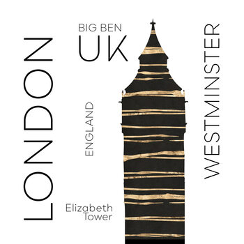 Ilustrace Urban Art LONDON Big Ben