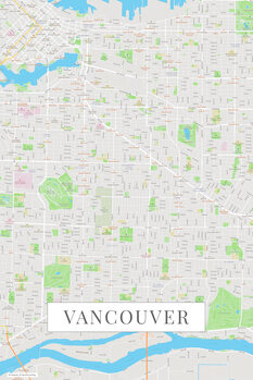 Mapa Vancouver color