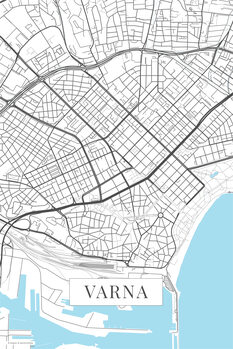 Mapa Varna white