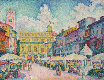 Umelecká tlač Verona Market, 1909