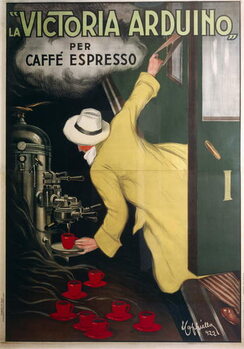 Reproducción de arte Victoria Arduino espresso coffee machine, by Leonetto Cappiello , illustration, 1922.