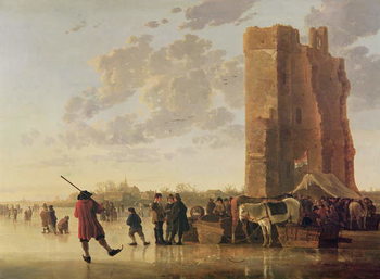 Reproduction de Tableau View of the Maas in Winter