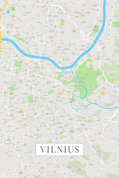 Mapa Vilnius color