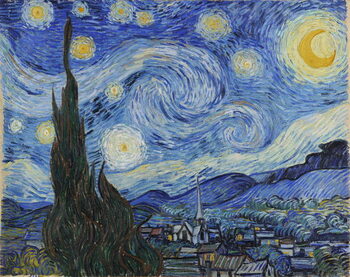 Konsttryck Vincent van Gogh - De sterrennacht