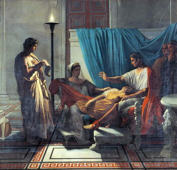 Umelecká tlač Virgil Reading Aeneid to Augustus, Octavia, and Livia