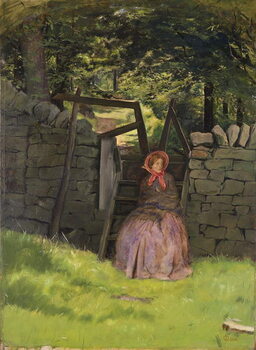 Konsttryck Waiting, 1854