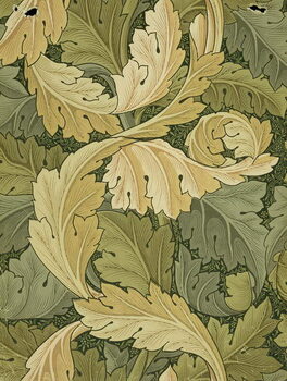 Konsttryck Wallpaper Design with Acanthus/Woodland colours, 1875