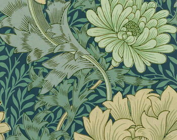 Reprodukcja Wallpaper Sample with Chrysanthemum, 1877