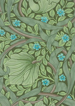 Obrazová reprodukce Wallpaper Sample with Forget-Me-Nots, c.1870