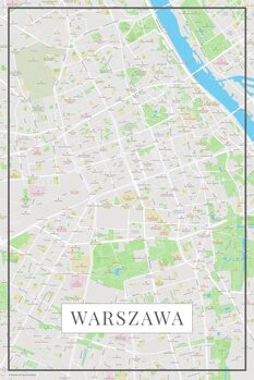 Mapa Warszawa color