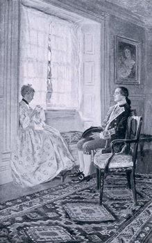 Reproducción de arte Washington and Mary Philipse, illustration from 'Colonel Washington' by Woodrow Wilson, pub. in Harper's Magazine, 1896