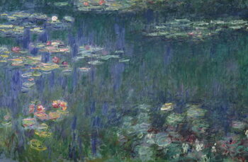 Stampa artistica Waterlilies: Green Reflections, 1914-18
