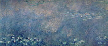 Kunsttryk Waterlilies: Two Weeping Willows, centre left section