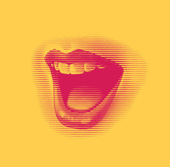 Εκτύπωση τέχνης Woman's mouth laughing and smiling