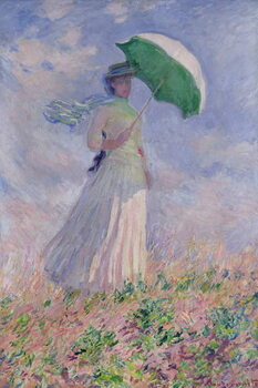 Reproducción de arte Woman with a Parasol turned to the Right, 1886