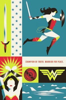 Művészi plakát Wonder Woman - Champion of truth
