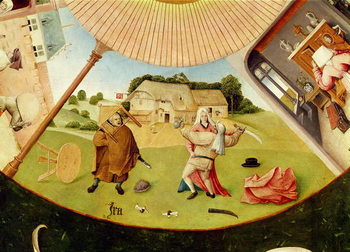 Reproducción de arte Wrath, detail from the Table of the Seven Deadly Sins and the Four Last Things, c.1480