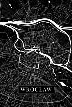Mapa Wroclaw black