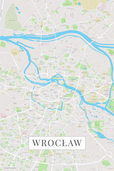 Mapa Wroclaw color