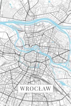Mapa Wroclaw white