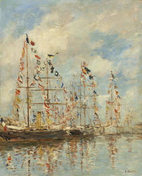 Konsttryck Yacht Basin at Trouville-Deauville, c.1895-6