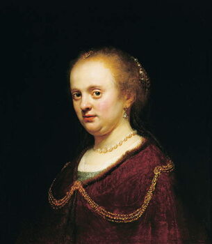 Konsttryck Young Woman with a Gold Chain