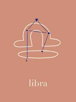 Ілюстрація Zodiac - Libra - Terracotta