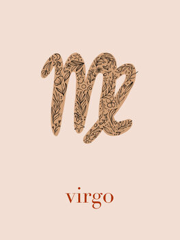 Ilustrare Zodiac - Virgo - Floral Blush