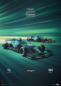 Aston Martin Cognizant Formula One Team - Season 2021 Festmény reprodukció