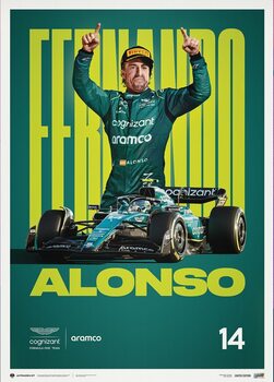 Umělecký tisk Aston Martin Formula One - Fernando Alonso - 2023