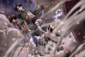 Attack on Titan (Shingeki no kyojin) - Battle - плакат (poster)