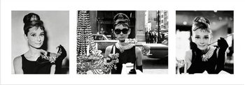 Audrey Hepburn - Breakfast at Tiffany's Triptych Festmény reprodukció