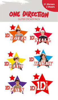 Autocolante ONE DIRECTION - stars with glitter