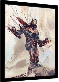 Innrammet plakat Avengers: Infinity War - Iron Man Sketch