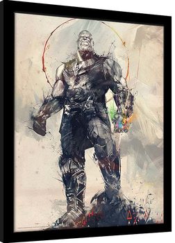 Poster incorniciato Avengers: Infinity War - Thanos Sketch